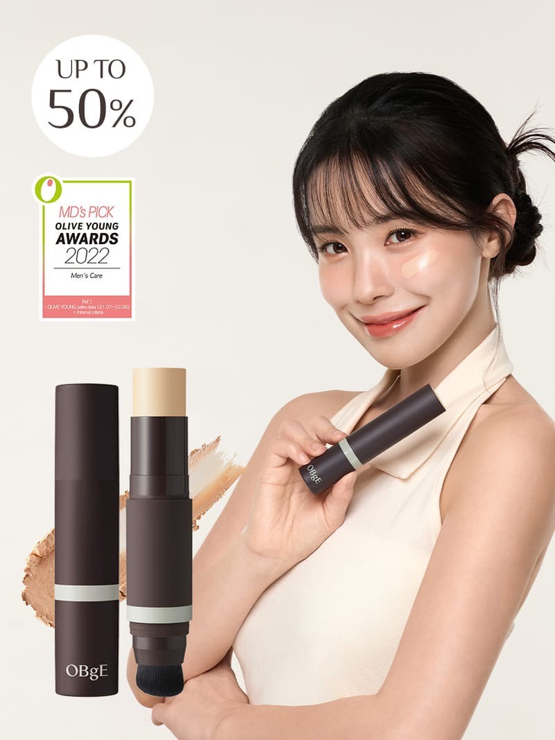 韓國熱銷 OBGE 自然遮瑕粉底棒 李多慧代言系列