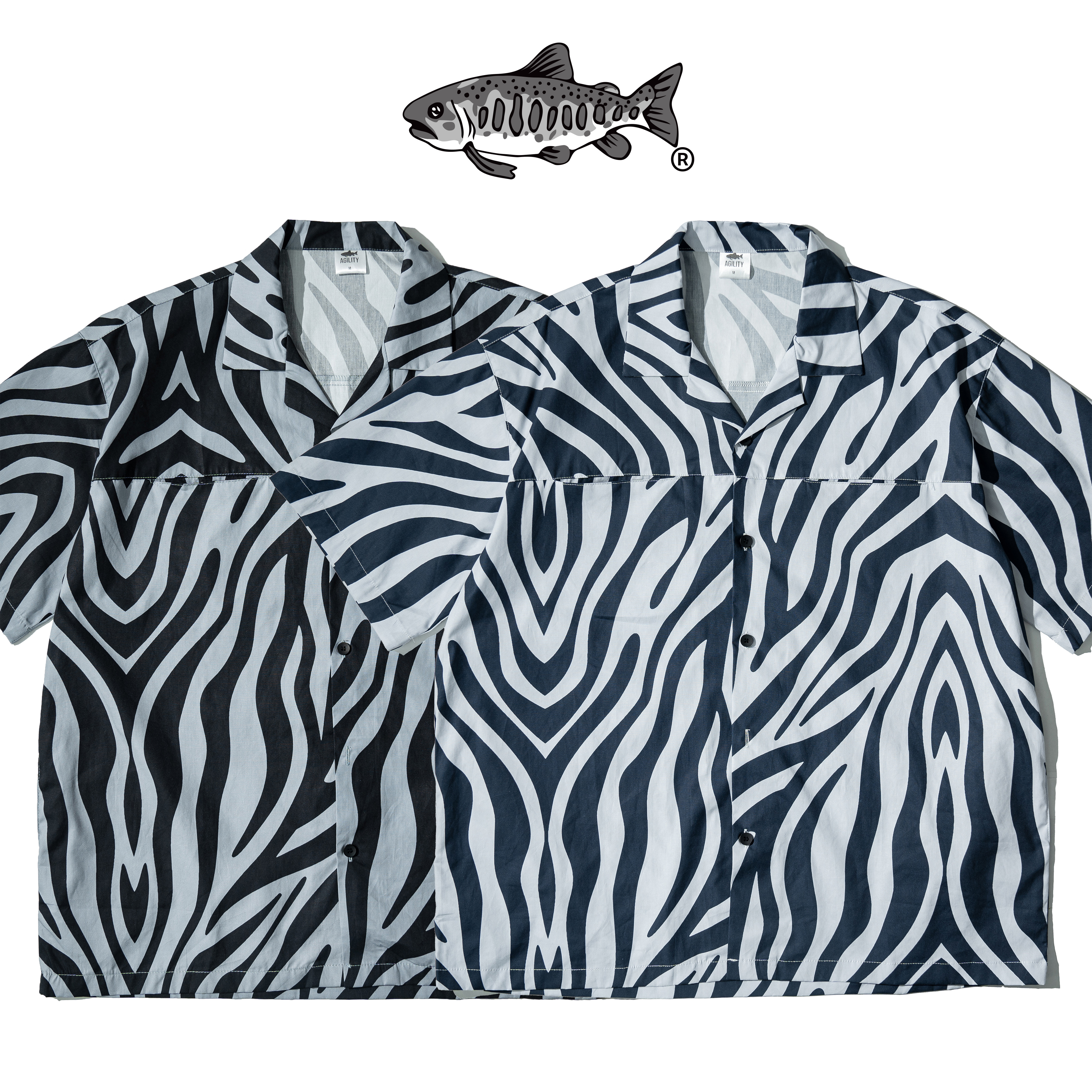 AGILITY Zebra Print Cuban Collar Shirts 斑馬紋 古巴領 短袖襯衫 [LS08]