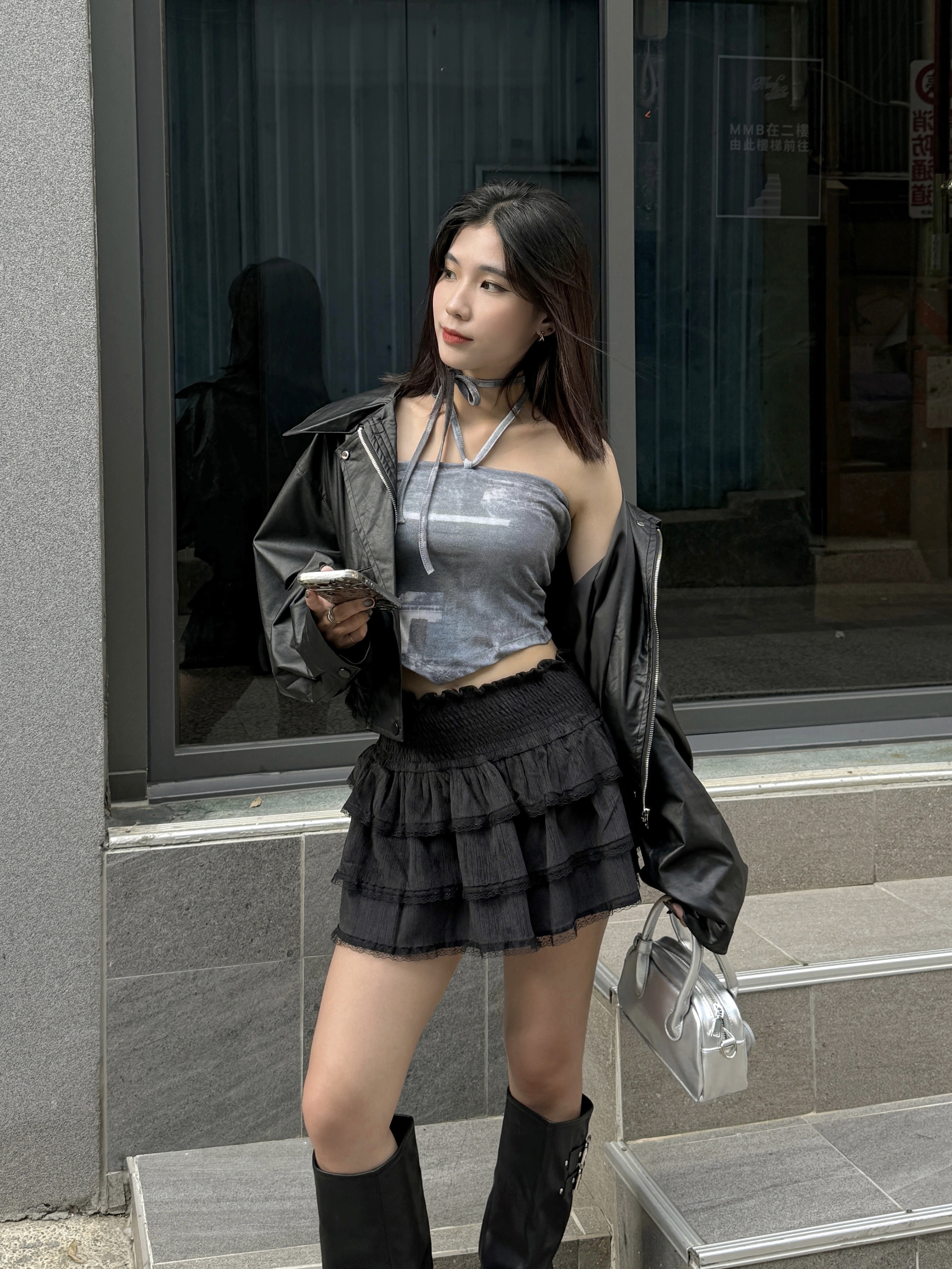 彈力腰頭甜妹蛋糕裙