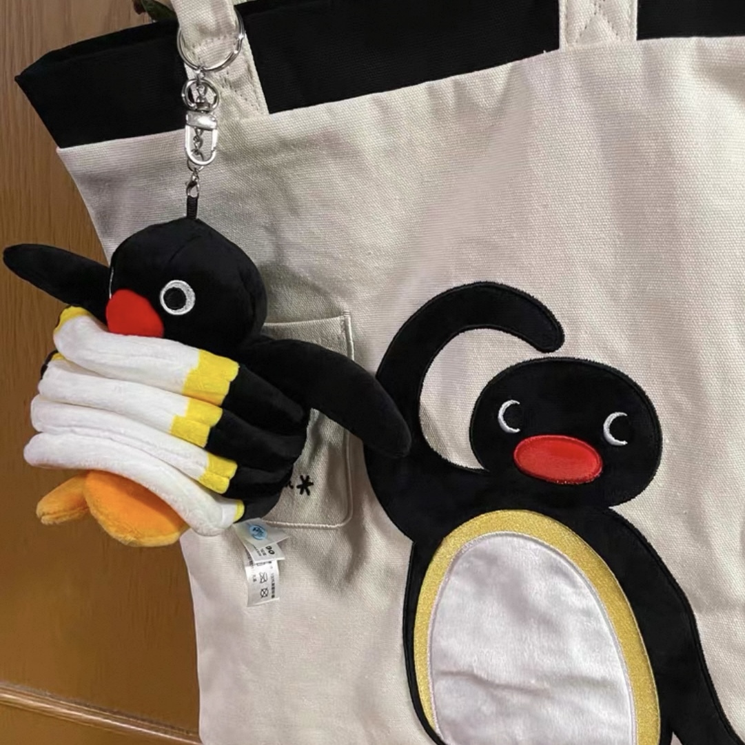PINGU 企鵝家族 彈簧玩偶 吊飾 創意搞怪 醜萌 正版授權