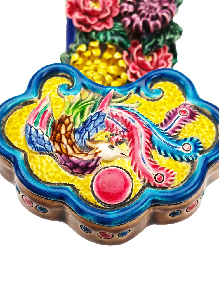 鹿港窯禮品館|交趾陶龍鳳如意|祝壽結婚吉祥首選藝術珍品