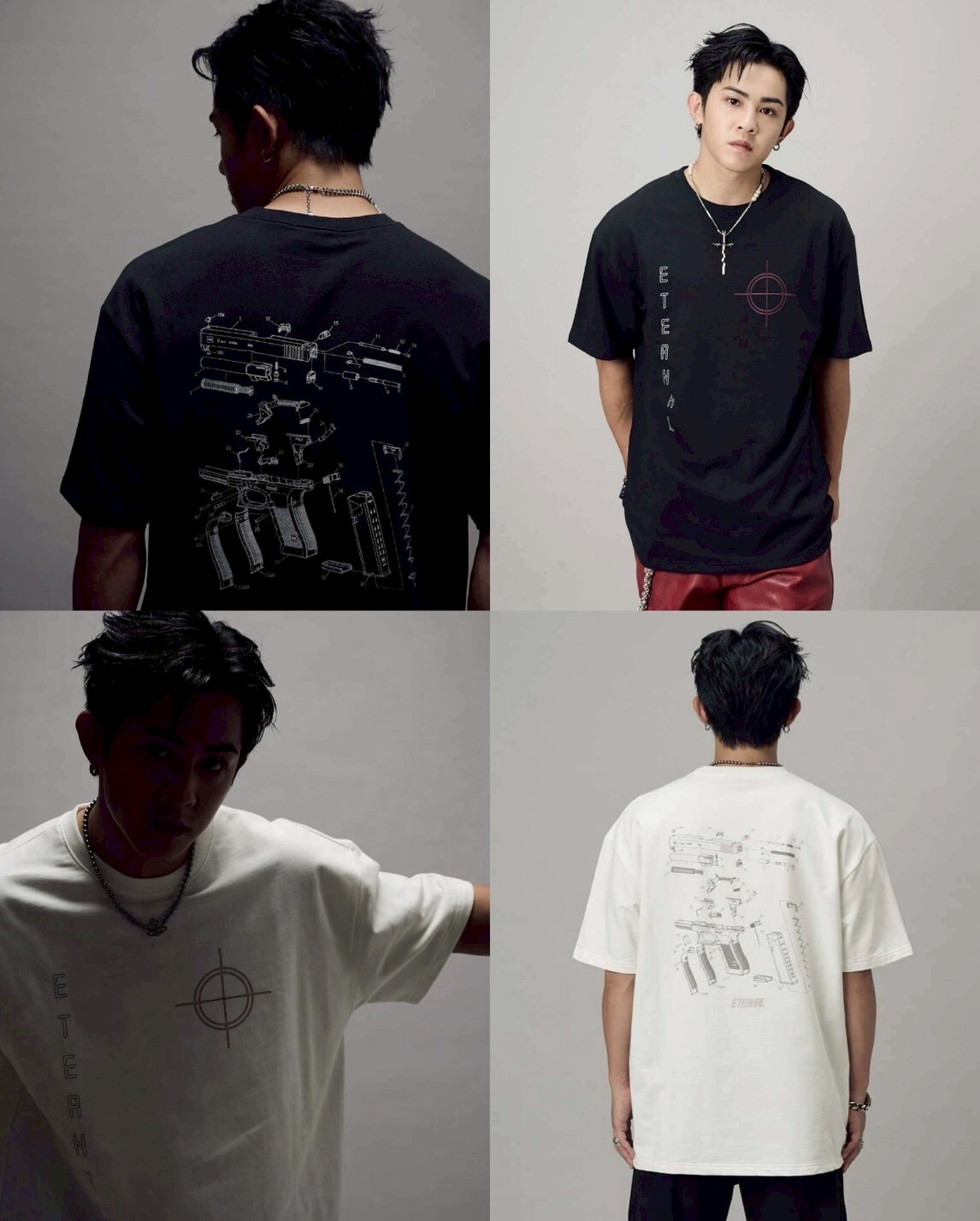 ETERNAL 拆解手槍 鏢靶Logo短袖 T