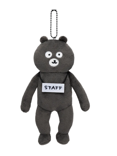 現貨-日本正版 長野熊 自嘲熊 Jokebear Staff熊 磁石手 公仔吊飾