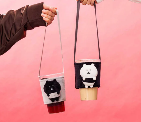 現貨-日本正版 長野熊 自嘲熊 Jokebear 白熊 黑熊 杯套-