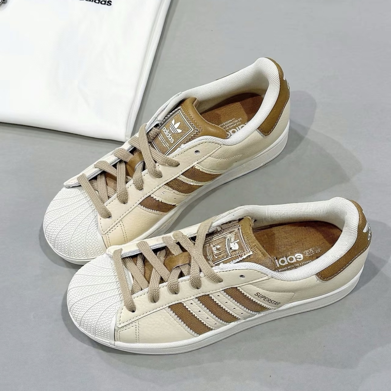 ADIDAS ORIGINALS SUPERSTAR II 奶茶 奶咖色 貝殼鞋 休閒鞋 百搭舒適 JR6988