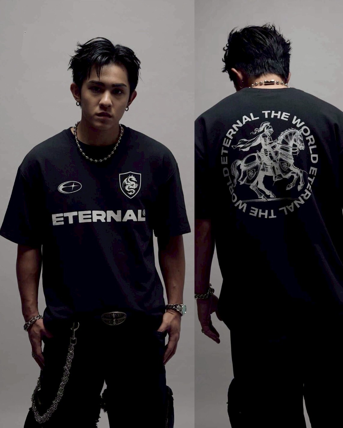 ETERNAL 騎士戰馬 龍徽標Logo短袖 T