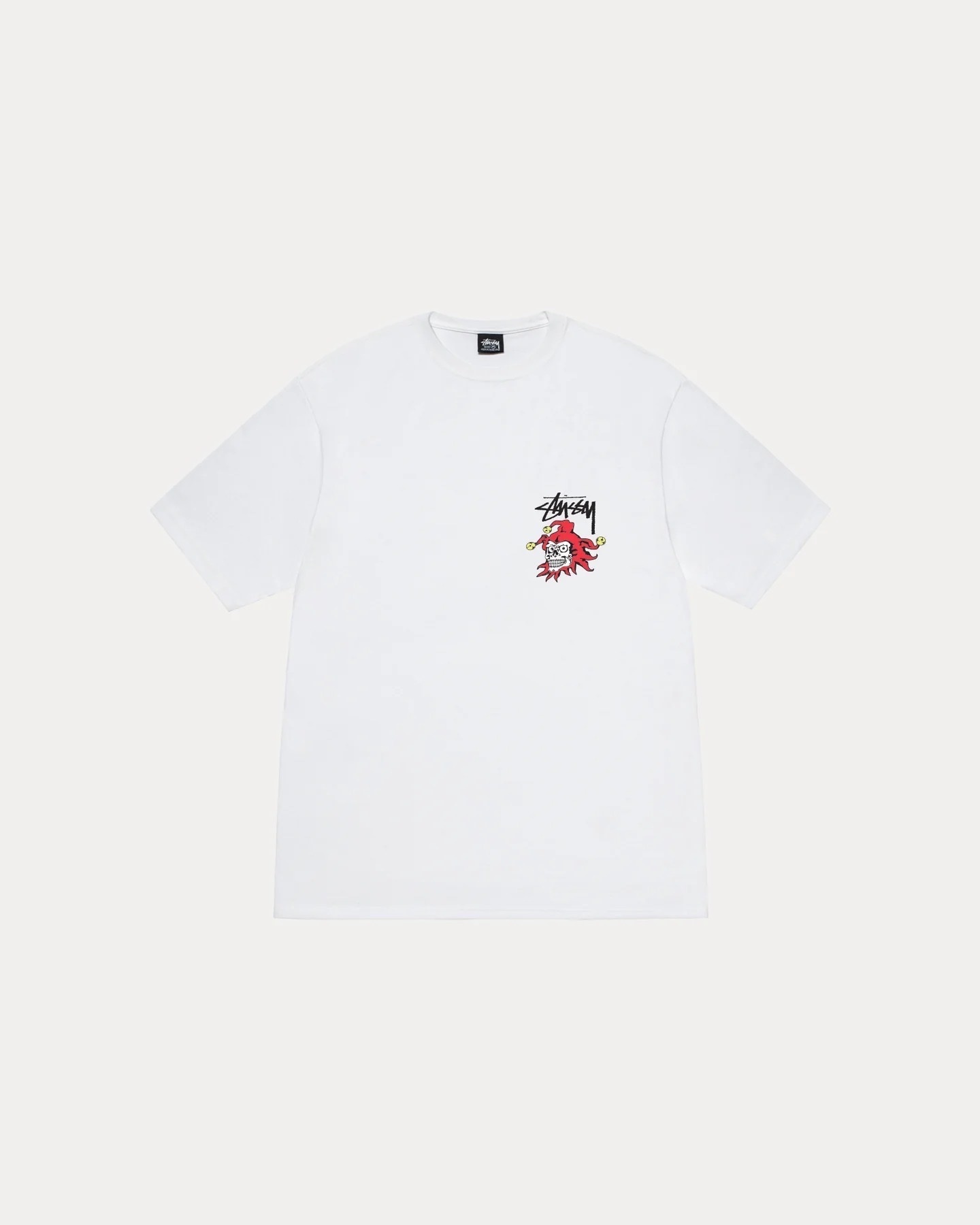 STUSSY 2025SS Joker Tee 小丑 水洗短T 白色