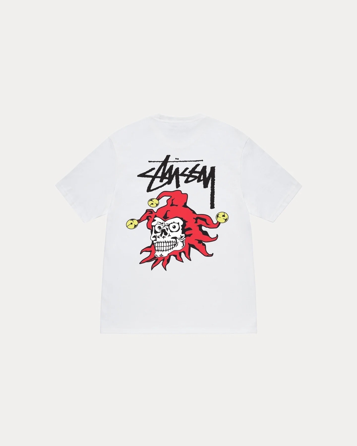 STUSSY 2025SS Joker Tee 小丑 水洗短T 白色