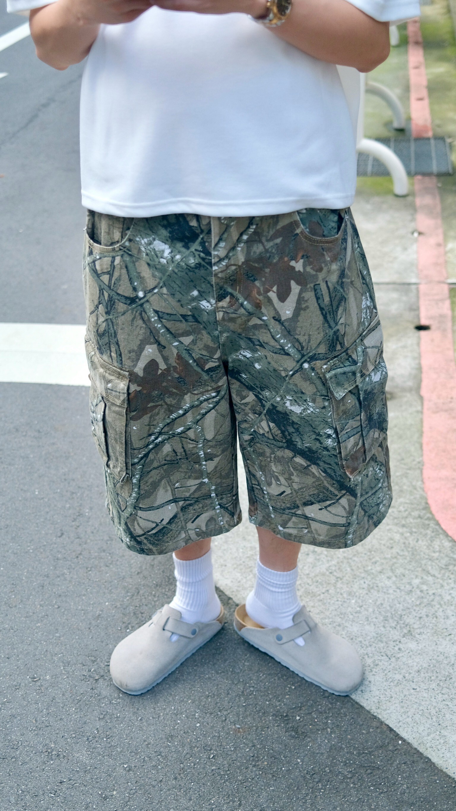 樹枝口袋七分褲