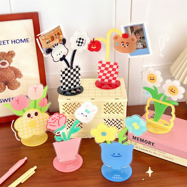 可愛花瓶照片便條紙夾