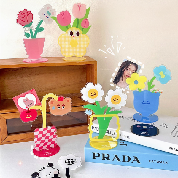 可愛花瓶照片便條紙夾