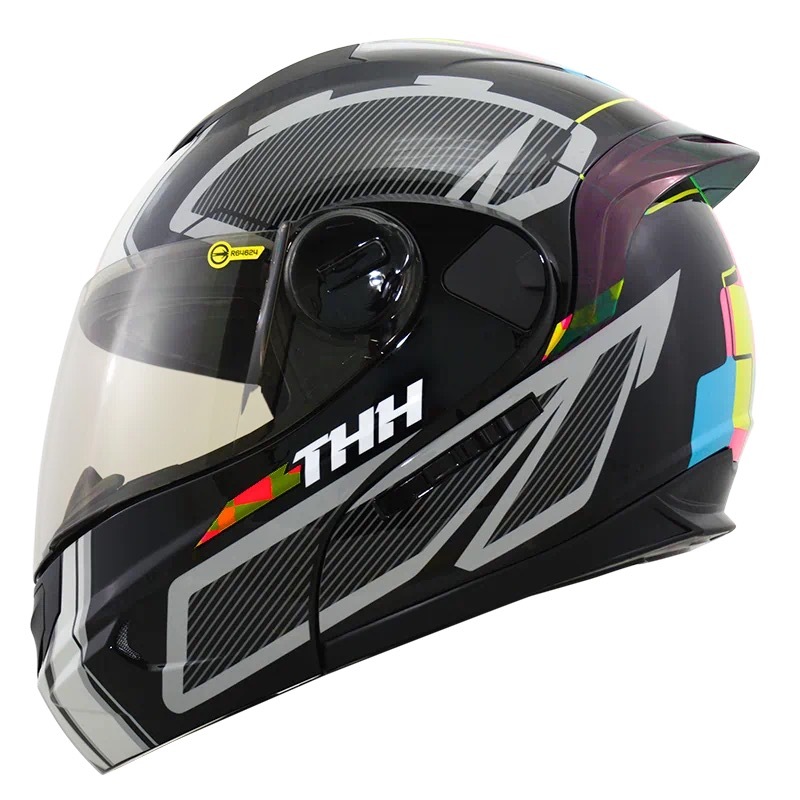 THH T-797N 萬花筒 亮黑/彩 彩繪 可掀式安全帽