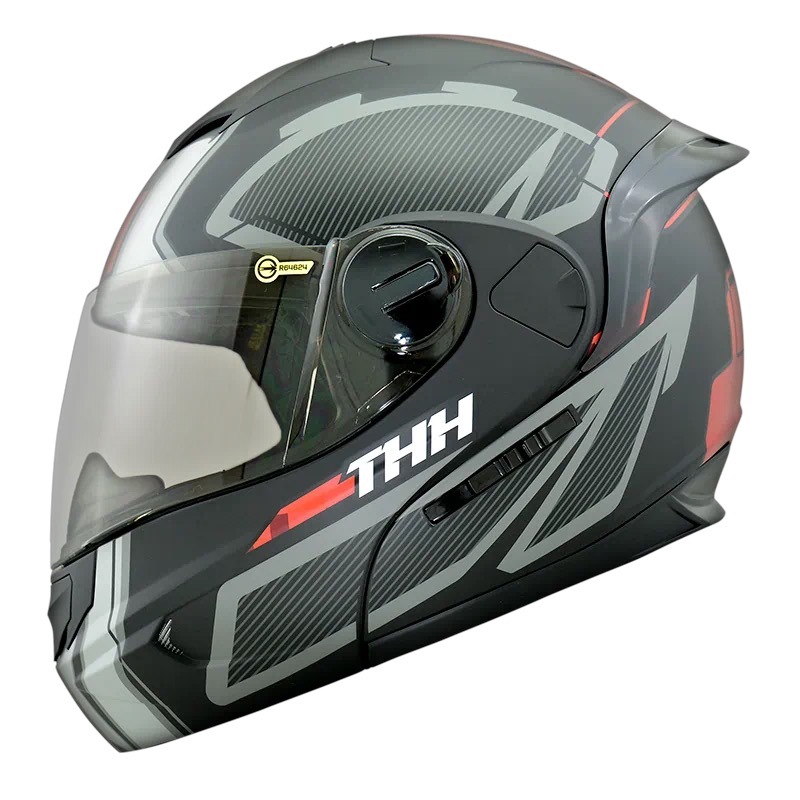 THH T-797N 萬花筒 平光黑/紅 彩繪 可掀式安全帽