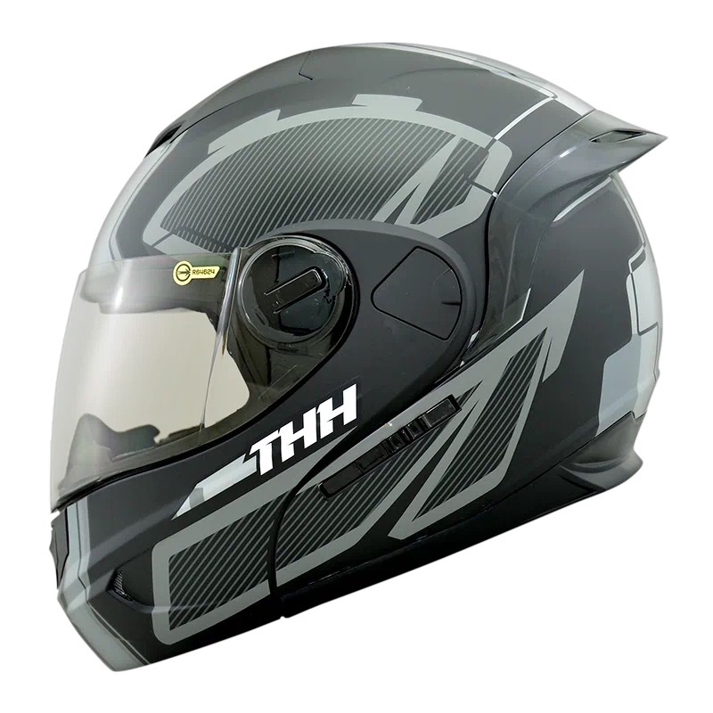 THH T-797N 萬花筒 平光黑/藍 彩繪 可掀式安全帽