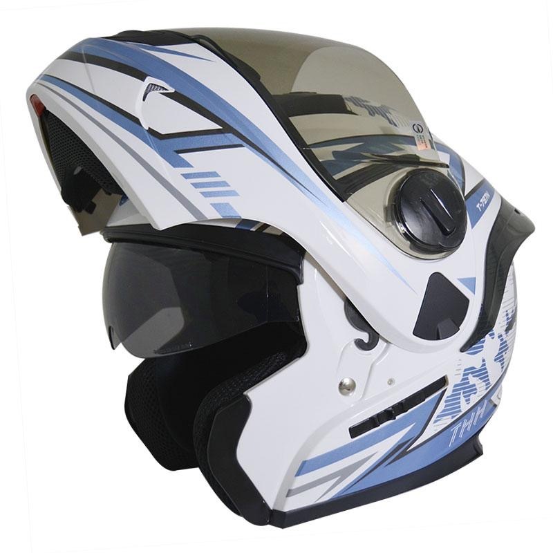 THH T-797N SPRINT 衝刺 白/鈦灰 彩繪 可掀式安全帽