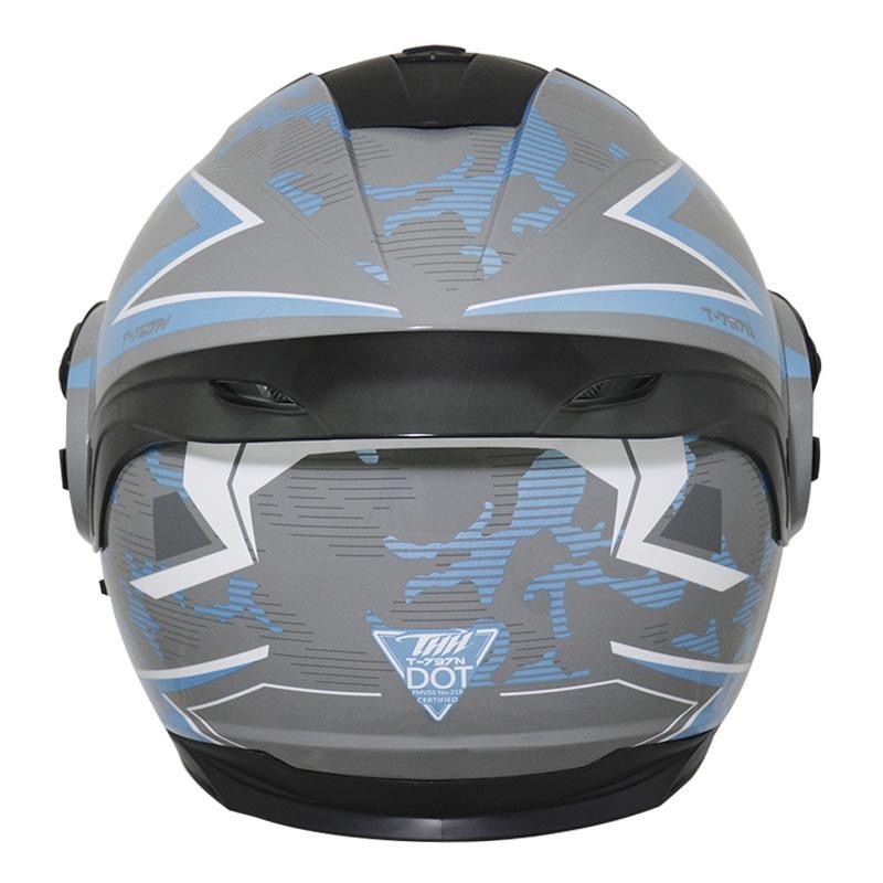 THH T-797N SPRINT 衝刺 灰/鈦白 彩繪 可掀式安全帽