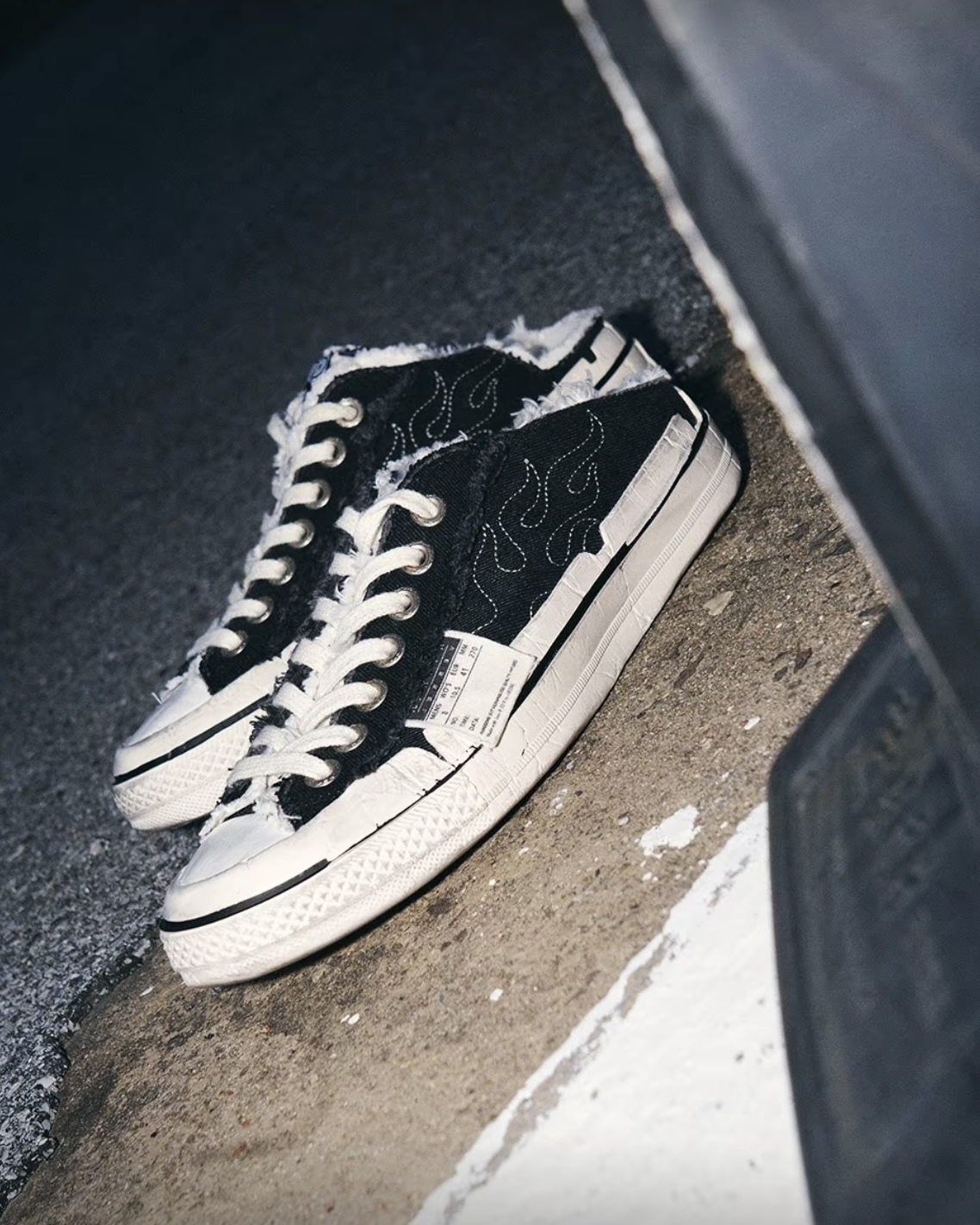 【Focus Store】預購 NDPD x Xvessel G.O.P Slip On "Black & White" 黑 / 白灰 聯名款 火焰半拖 S25X87B/S25X87W