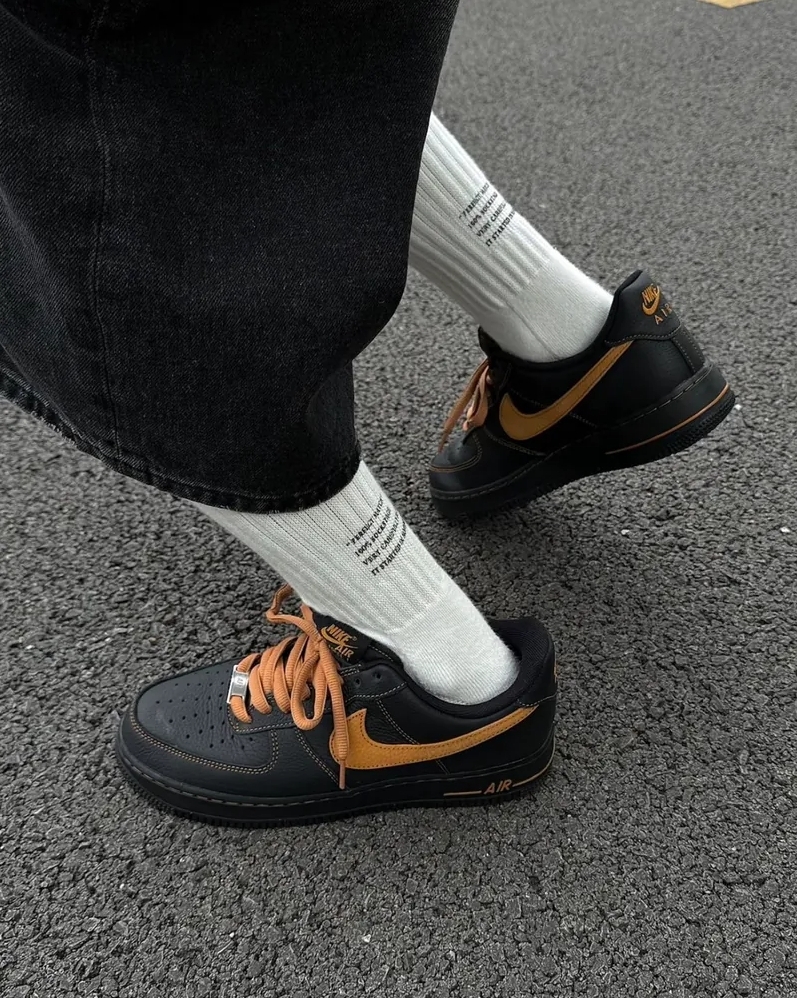 <帥爛> Nike Air Force 1 刺繡 縫線 橘勾 賽博朋克 AF1 暗夜橘 HQ2037003