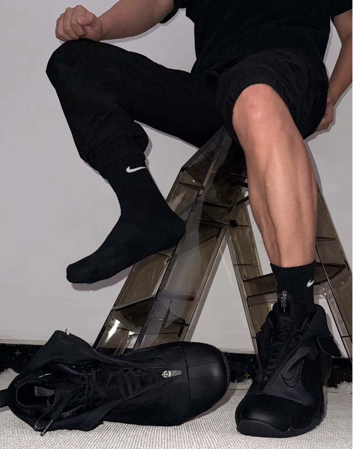 Nike Air Flightposite 黑色 耐磨透氣 復古中筒 籃球鞋 男款Aug25