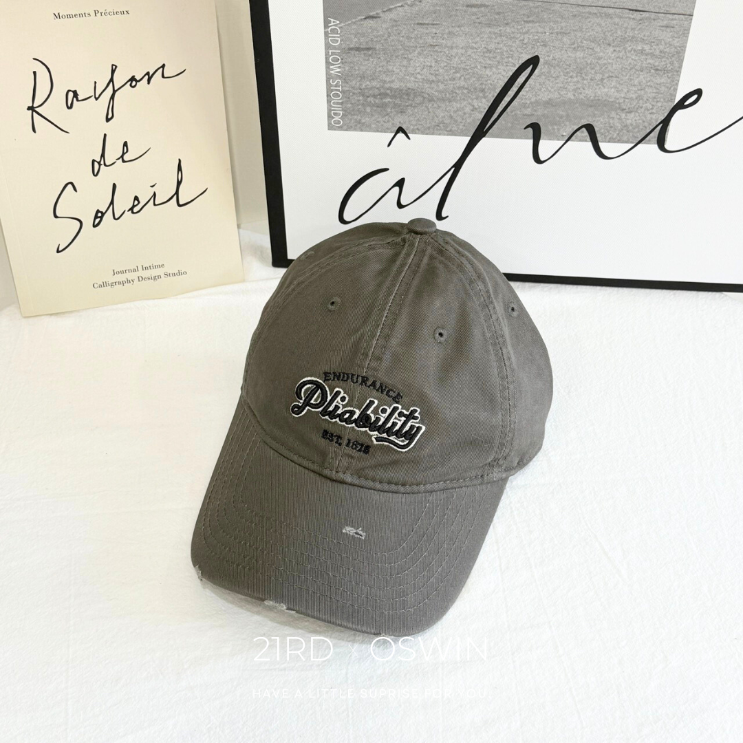 水洗字母 刷破棒球帽