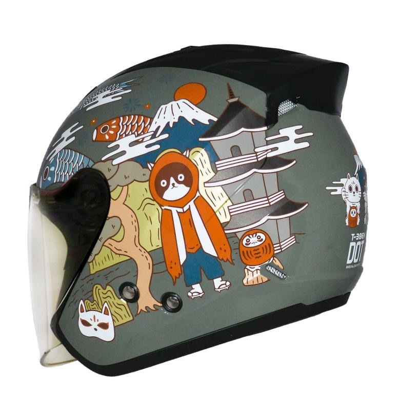 THH T386N 酒PAN  工裝綠 彩繪 四分之三 半罩式