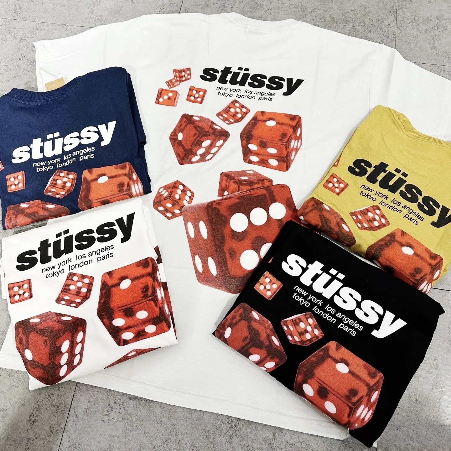 Stussy SS25 ROLLERS TEE 背後彩色立體骰子 圓領 短袖上衣 短tee 1905160