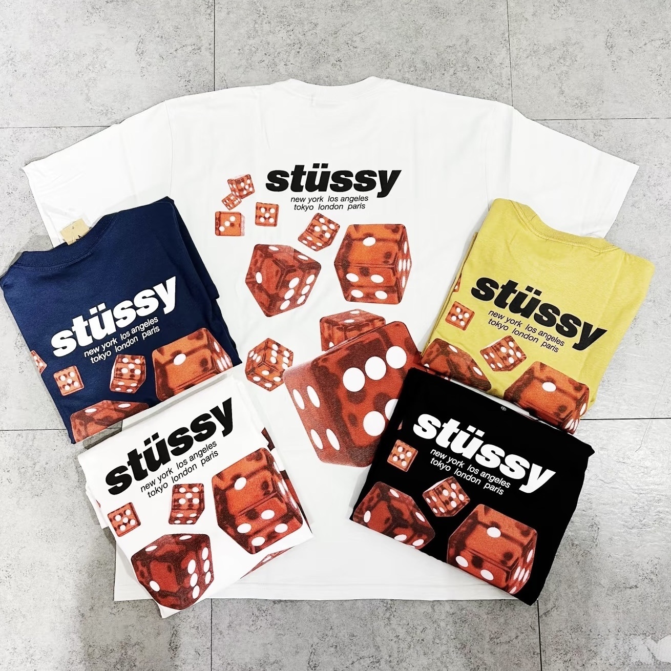 Stussy SS25 ROLLERS TEE 背後彩色立體骰子 圓領 短袖上衣 短tee 1905160