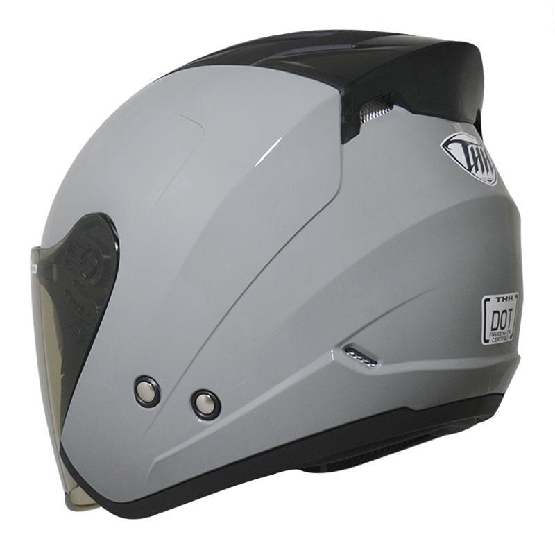 THH T386N 水泥灰 素色 四分之三 半罩式