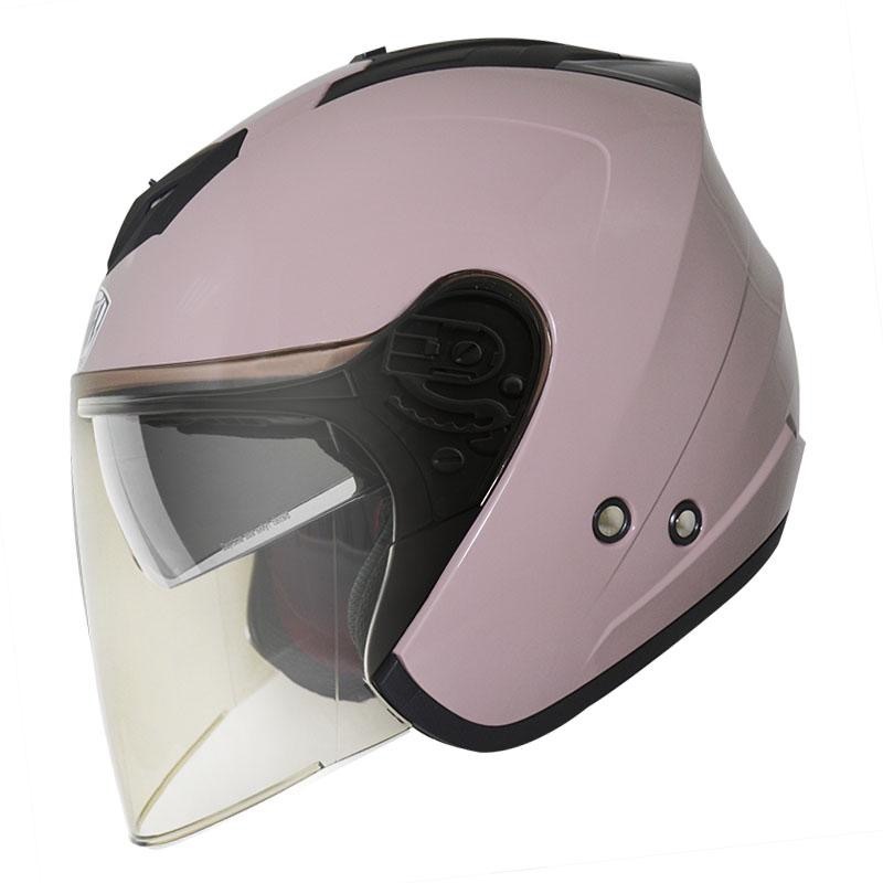 THH T386N 煙燻粉 素色 四分之三 半罩式