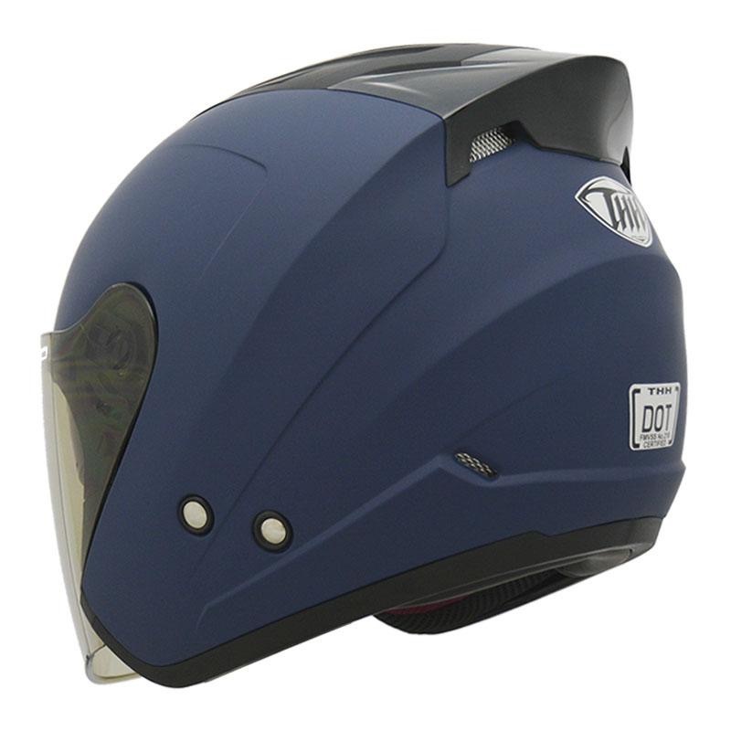 THH T386N 平光指定藍 素色 四分之三 半罩式