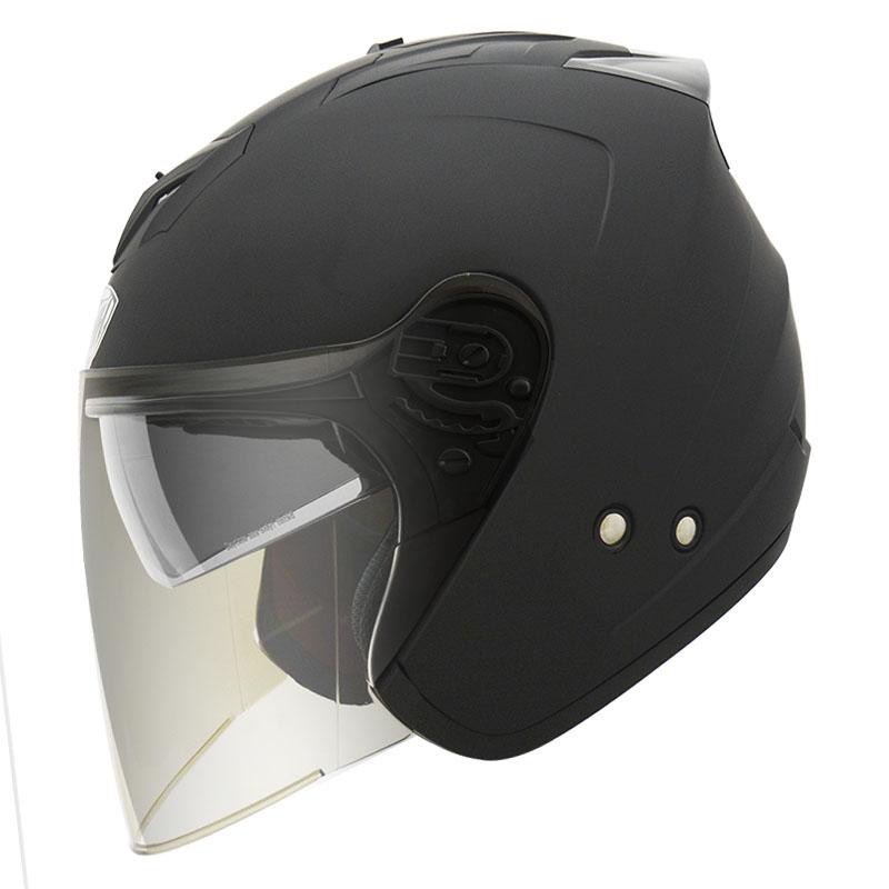 THH T386N 平光黑 素色 四分之三 半罩式