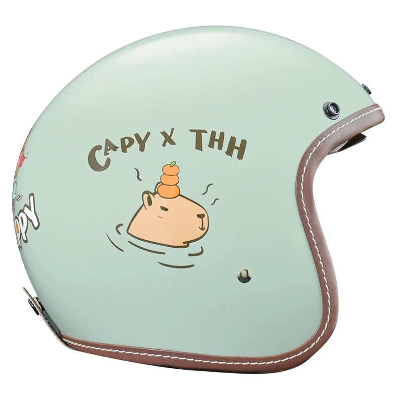 THH T-383A+ 水豚君CAPY 鼠尾草綠 3/4帽款