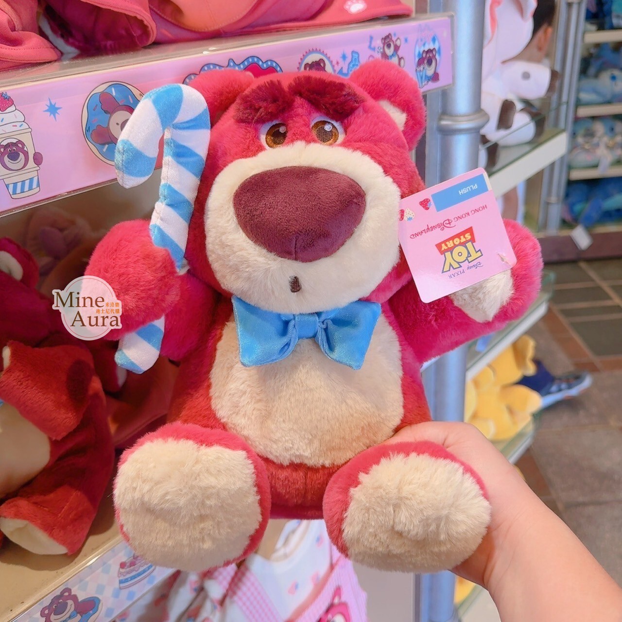 熊抱哥 Lotso 拿拐杖造型 娃娃 玩偶 玩具總動員 Toy Story -香港迪士尼樂園