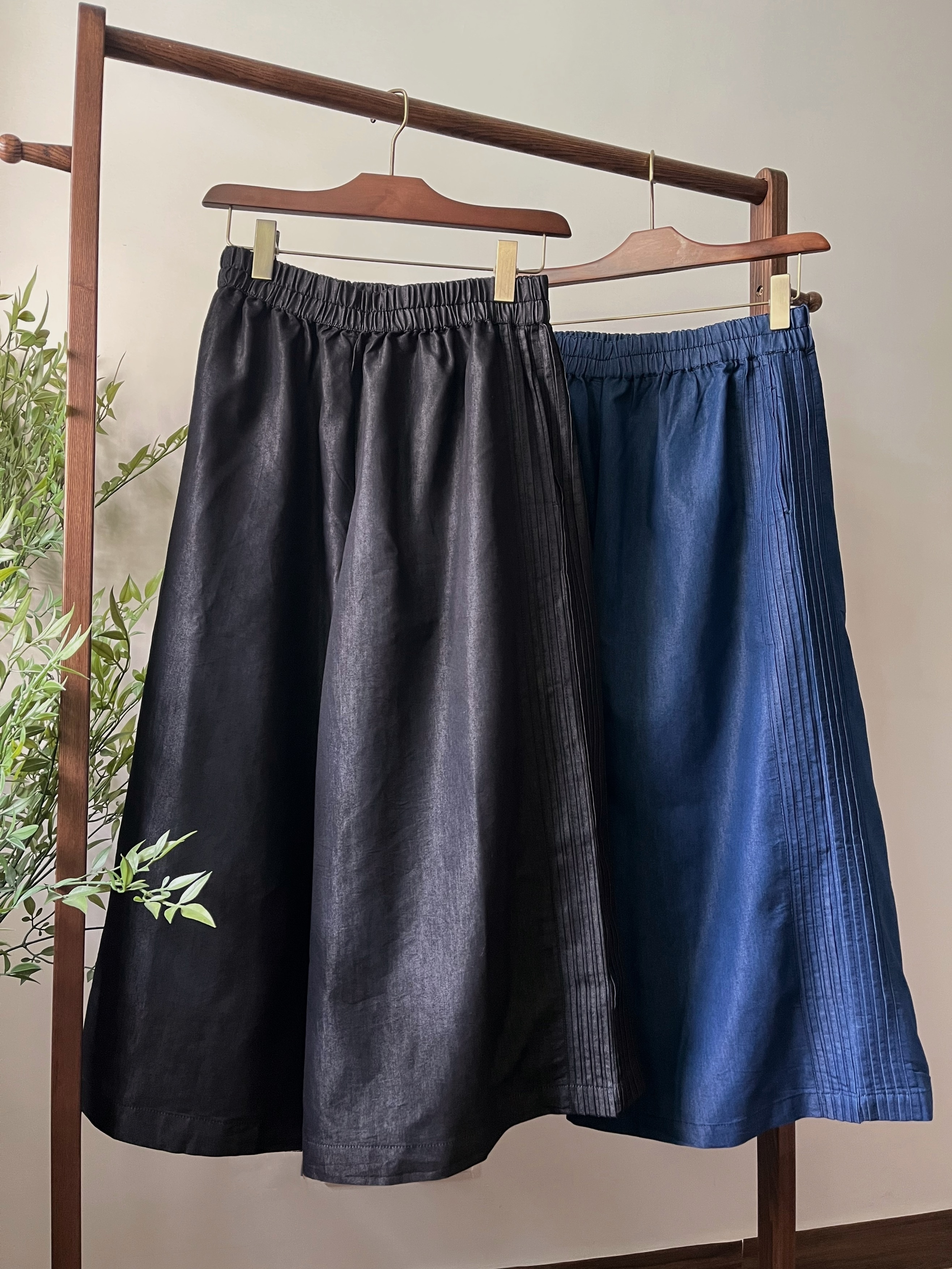 🌿風琴褶 牛仔裙褲