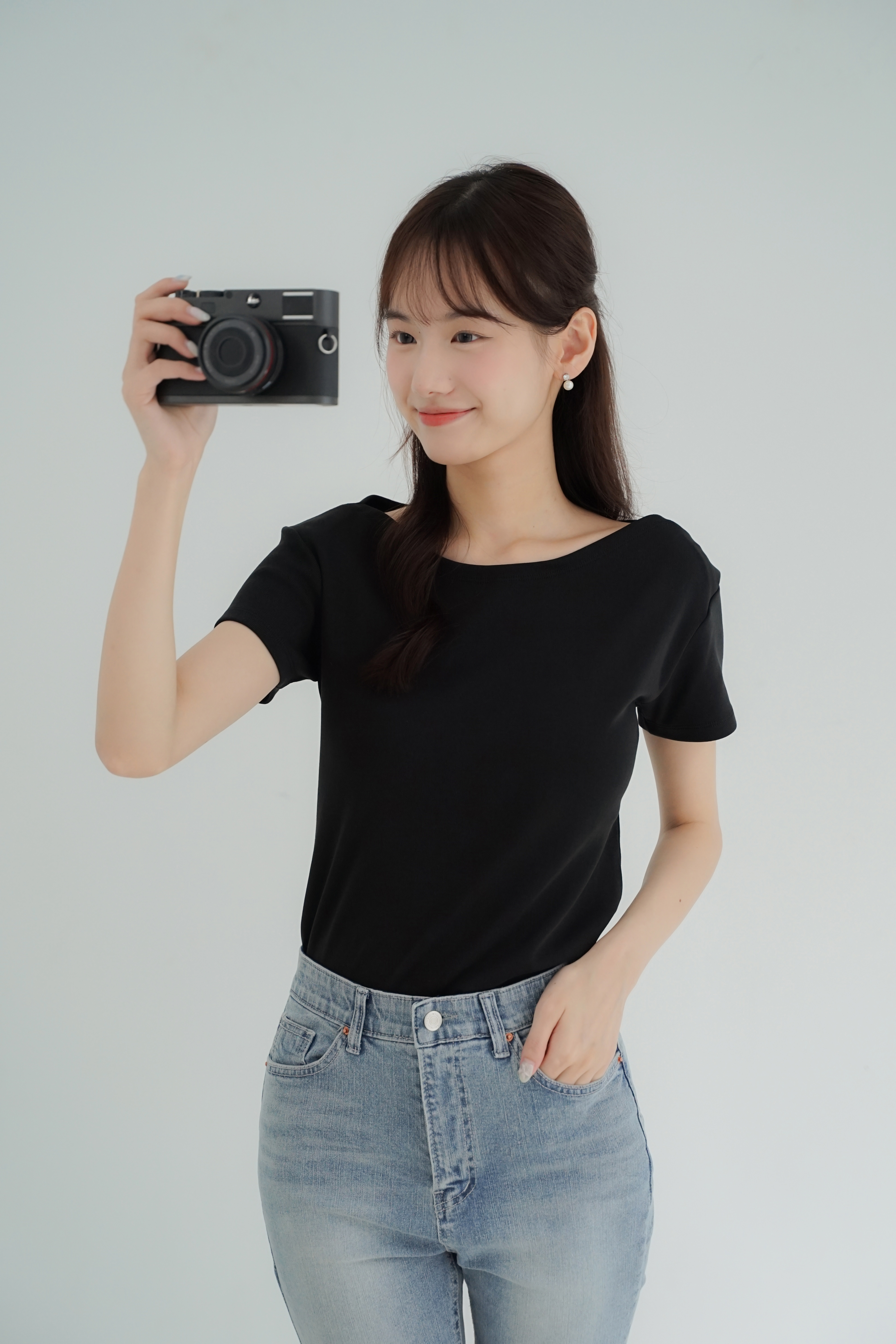 Quitly 高質感船領彈力上衣 TEE (3 colors)