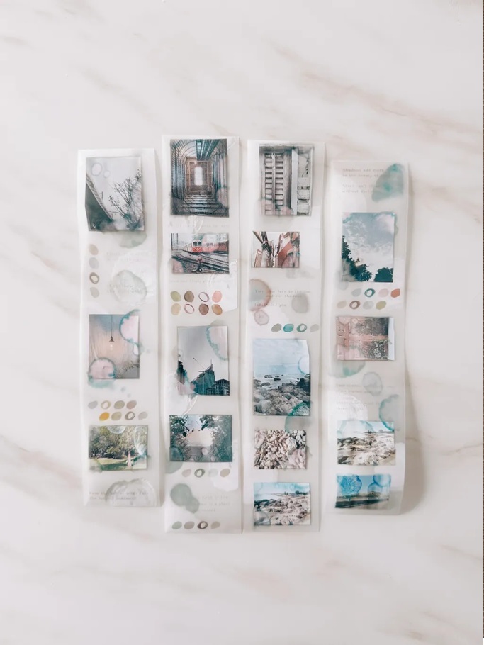 無色綻放 x 紙上旅行．拾光 5cm霧面PET膠帶 <整捲/分裝>