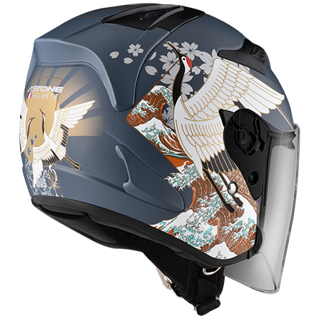 ASTONE DJS 彩繪 BM19 平水泥藍 3/4罩