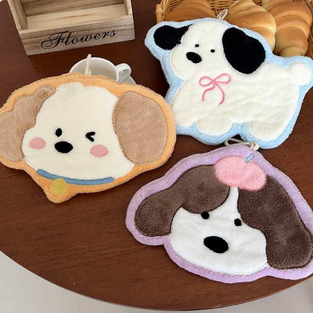 韓系可愛狗狗擦手巾