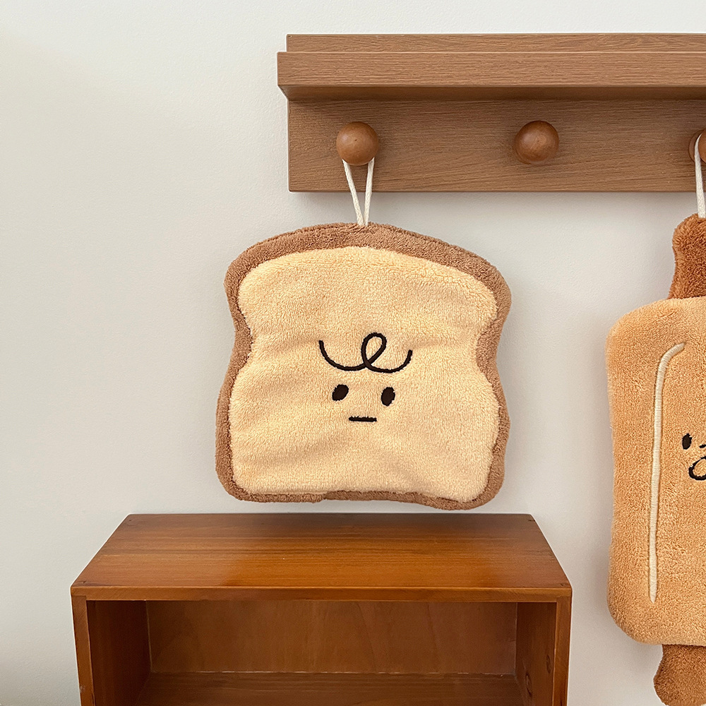 可愛麵包擦手巾