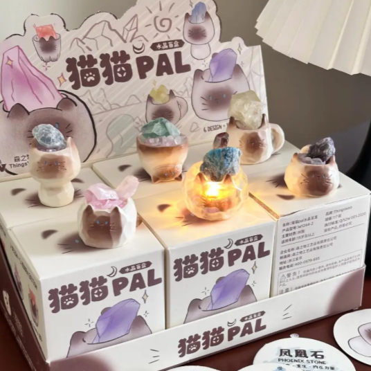 暹羅貓咪水晶盲盒