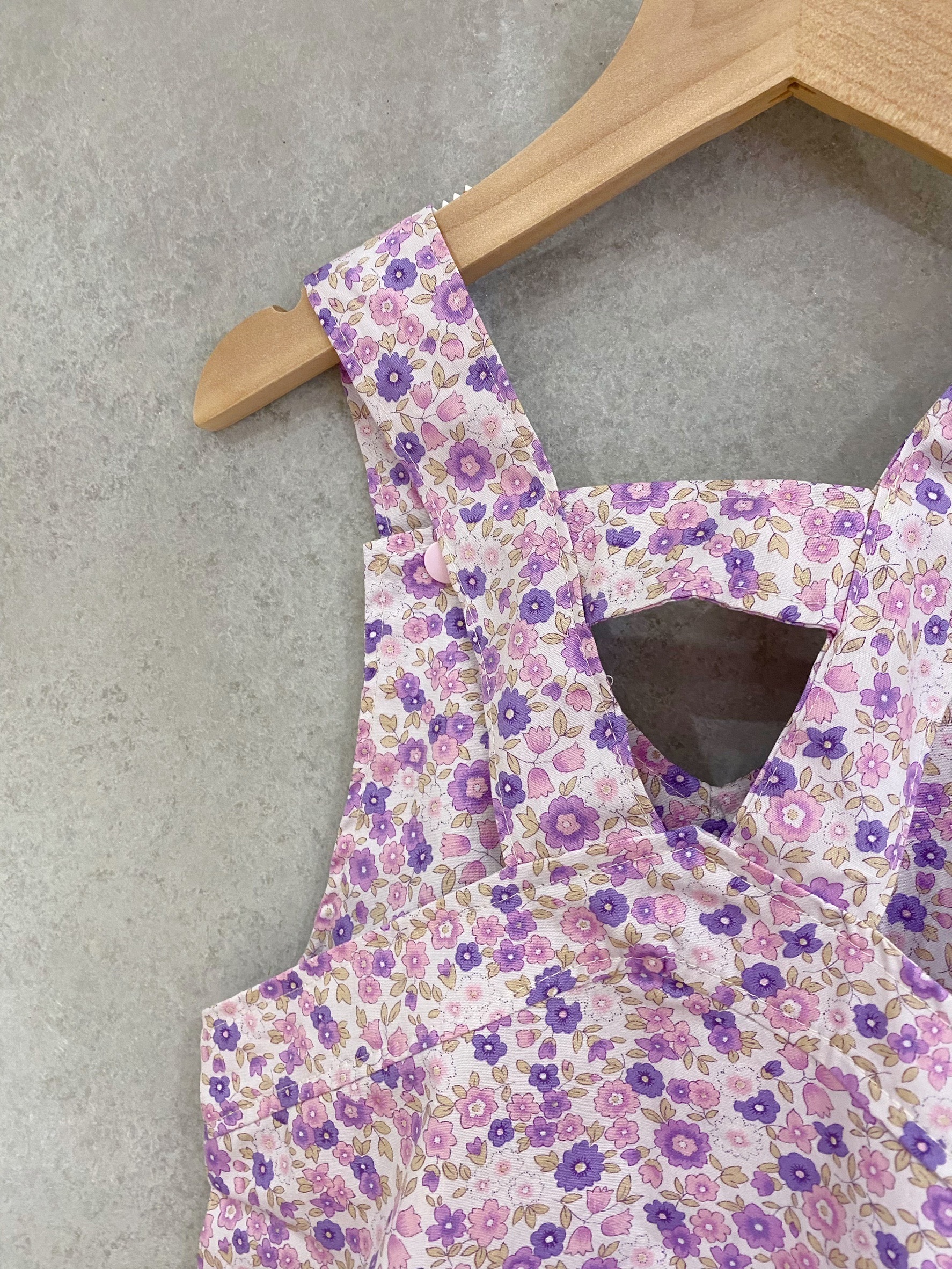 紫碎花 歐若拉長洋裝（90）