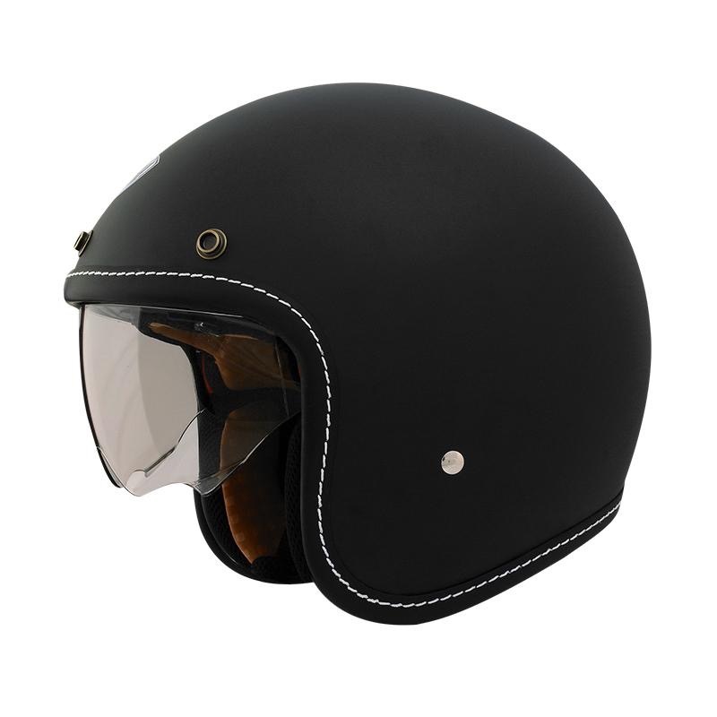 THH T-383A 素色 平光黑 3/4帽款