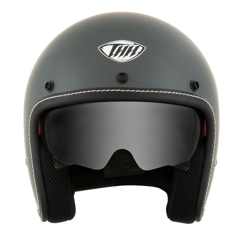 THH T-383A 素色 平光深灰 3/4帽款