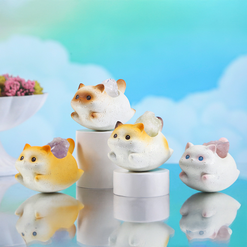 搖搖貓咪水晶明盒