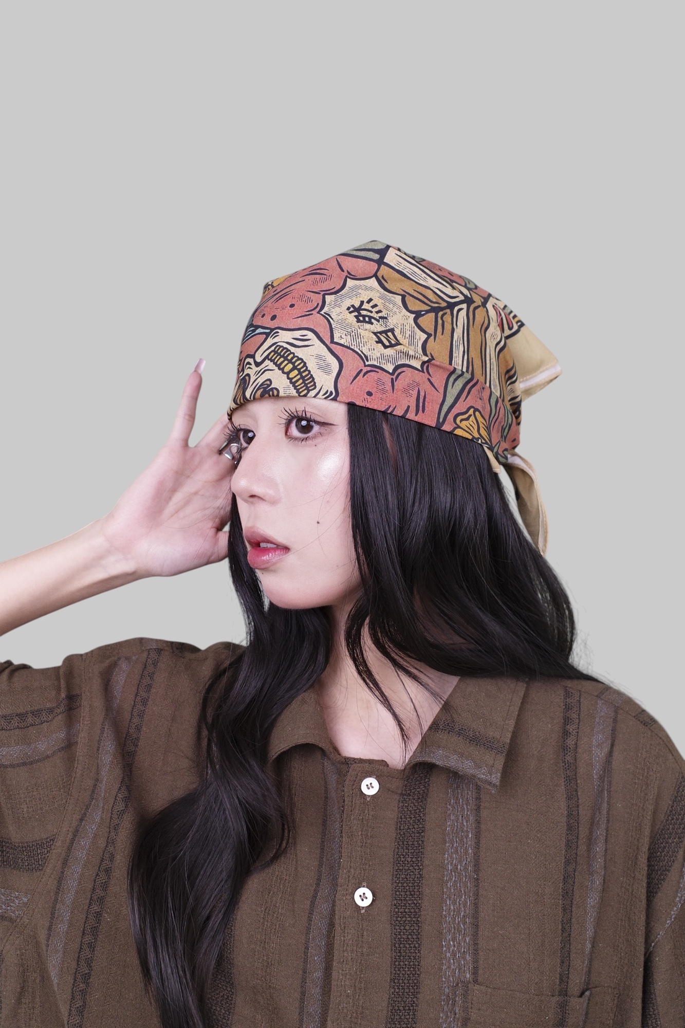 『Always_Good』自然元素 獵豹 太陽 絲巾 方巾 頭巾