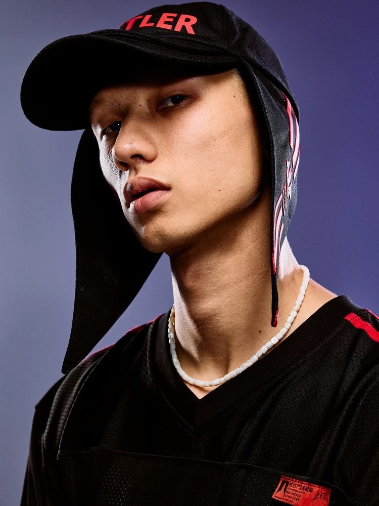 ROCKSTA “GHETTO SOLIDER” 黑色雙帽簷印花 護耳帽