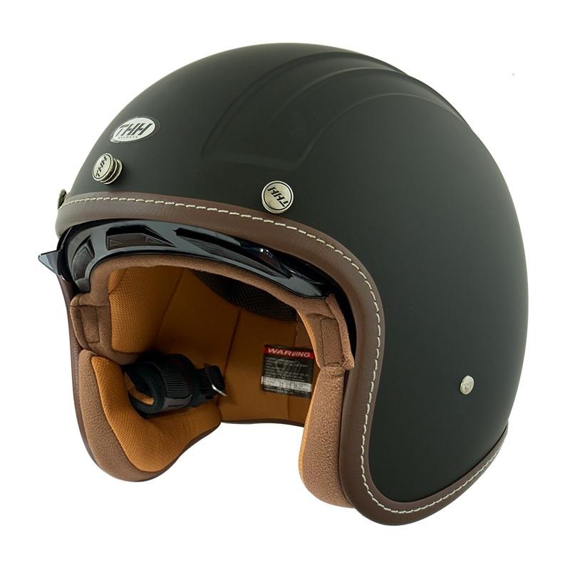 THH T300N 素色 平光黑 3/4帽款