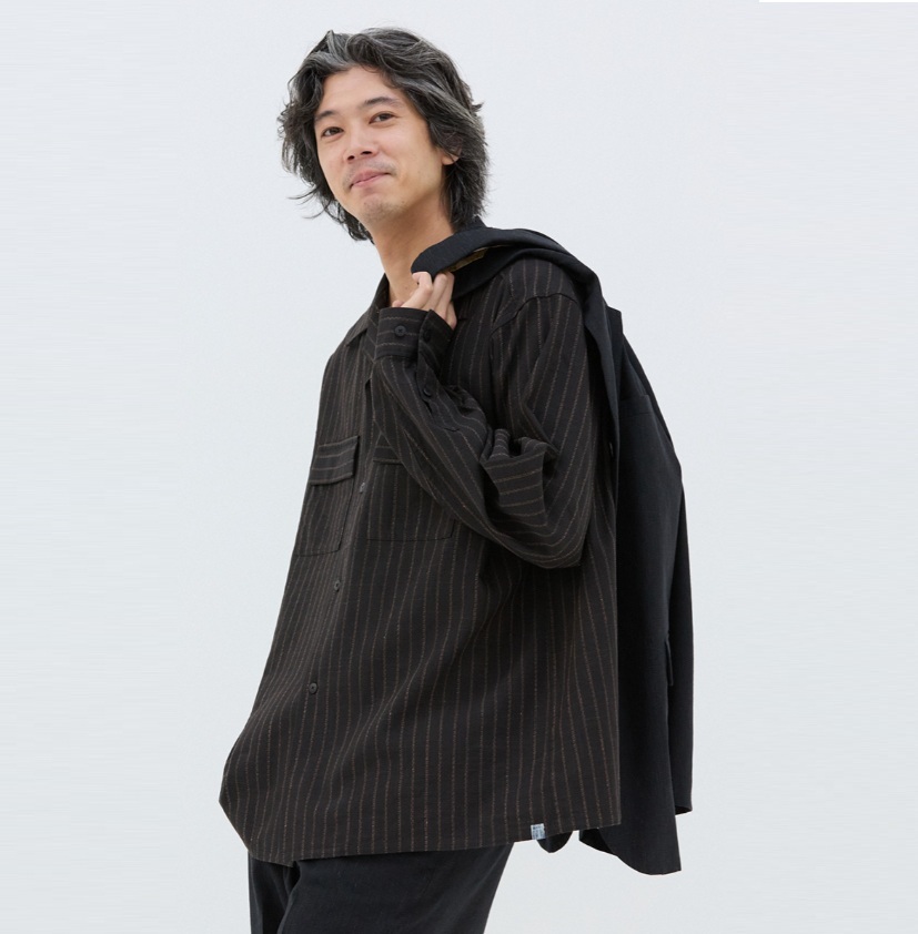 LAST PCS: VISVIM KEESEY SHIRT STRIPES L/S - BLACK SIZE 4 PRE ORDER ITEM (預訂中)