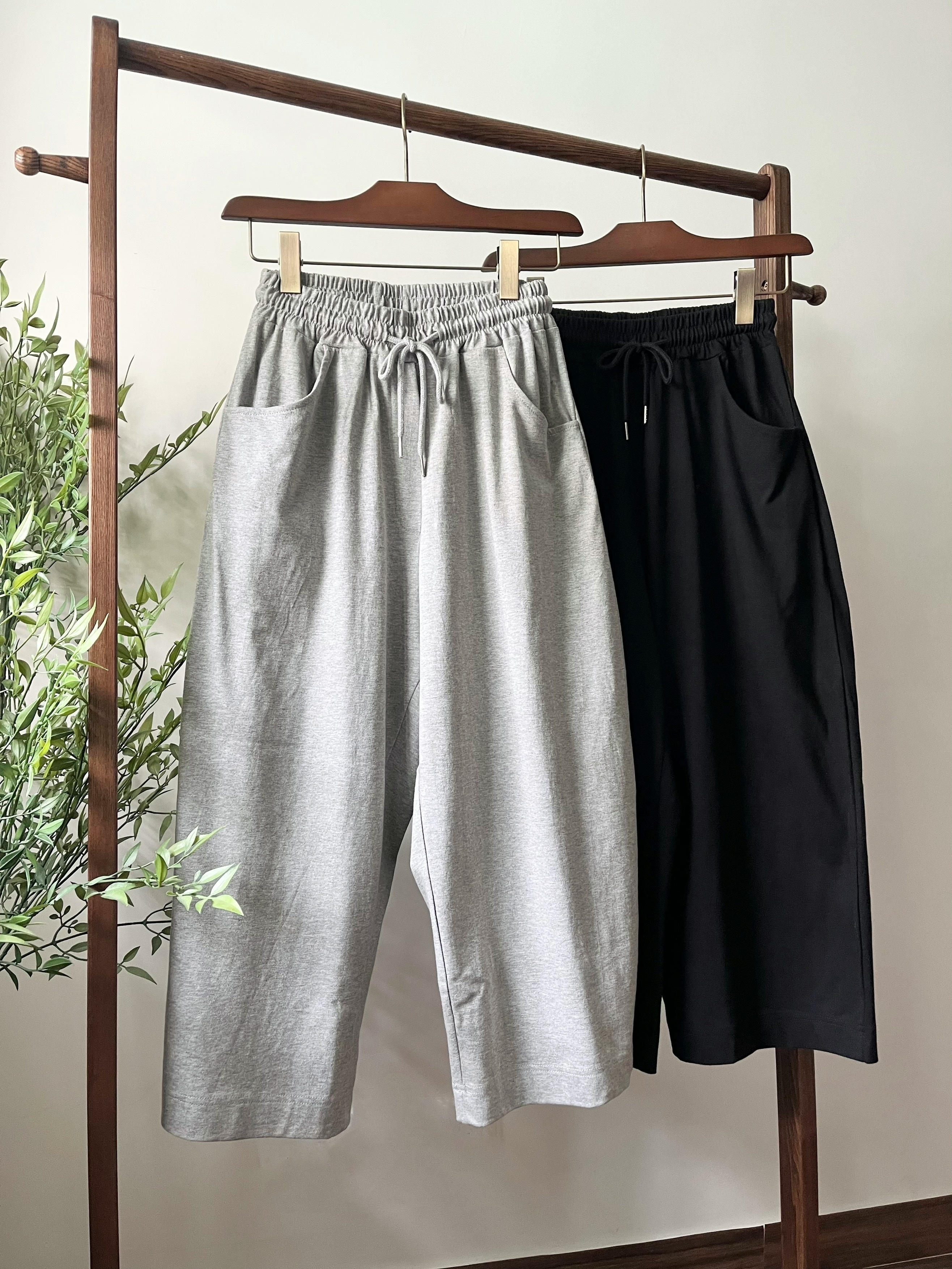 🌿軟棉布 九分褲