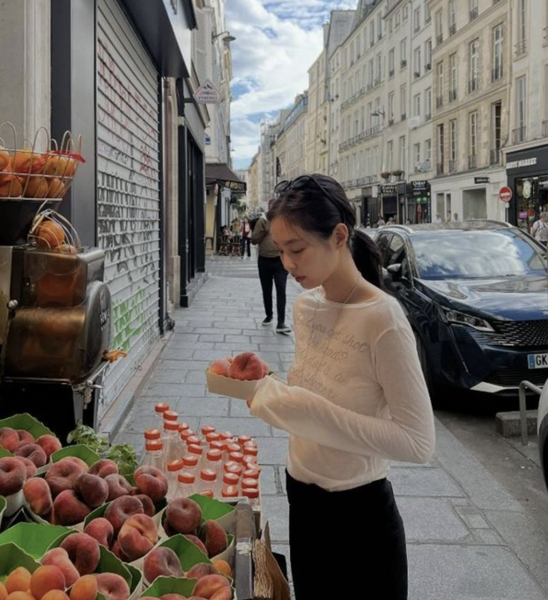 GILAARCHIVE Lettering Sheer Long Sleeve